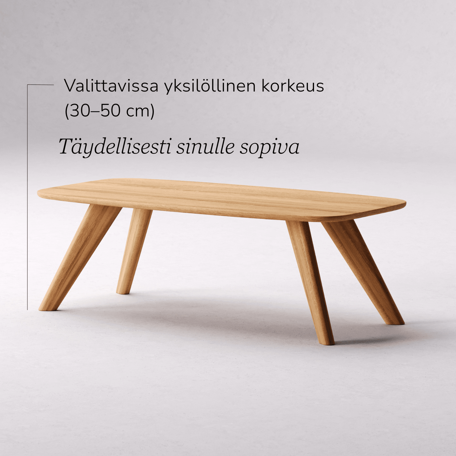 Massiivitammesta valmistettu sohvapöytä 'LIV'