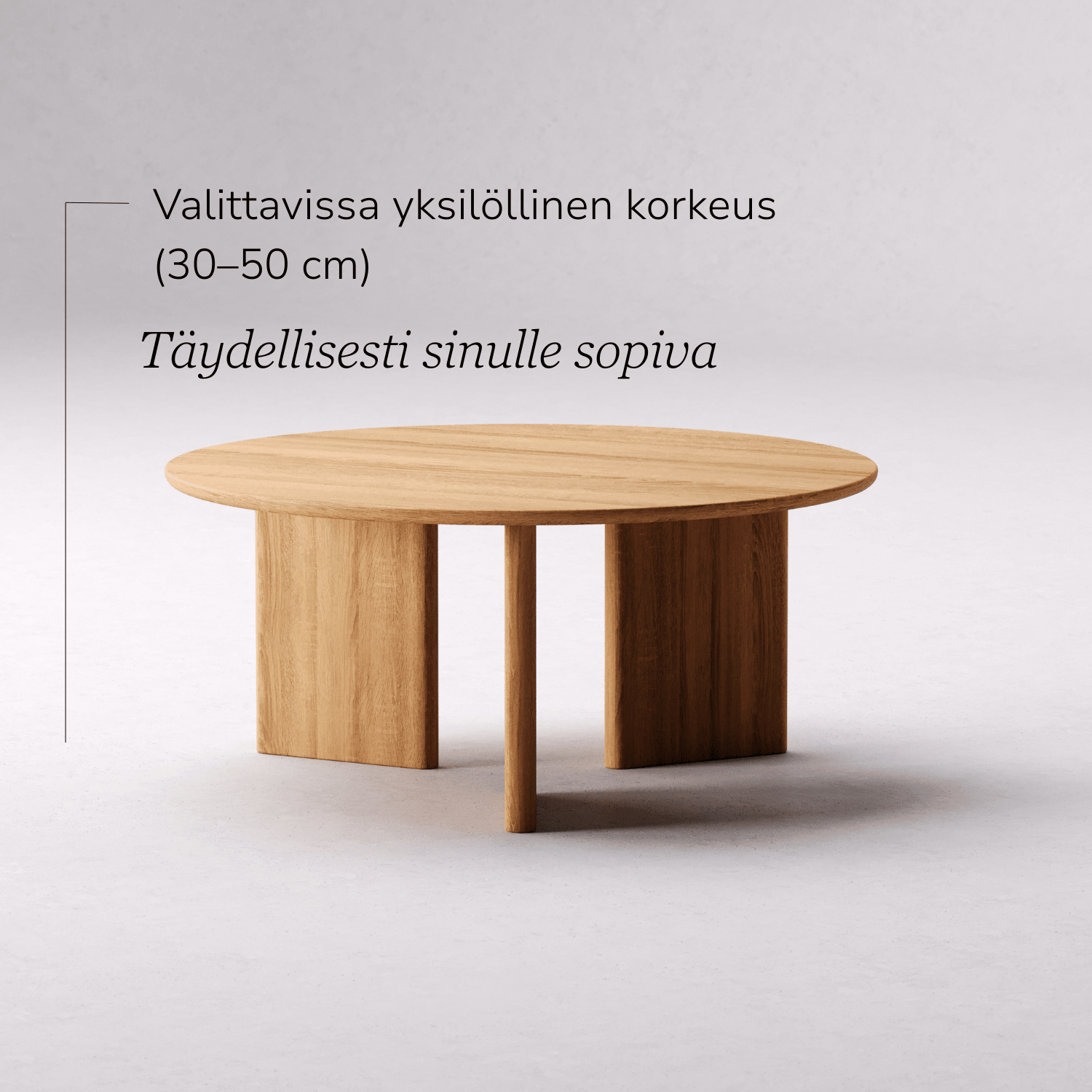 Massiivitammesta valmistettu sohvapöytä 'NIVA'